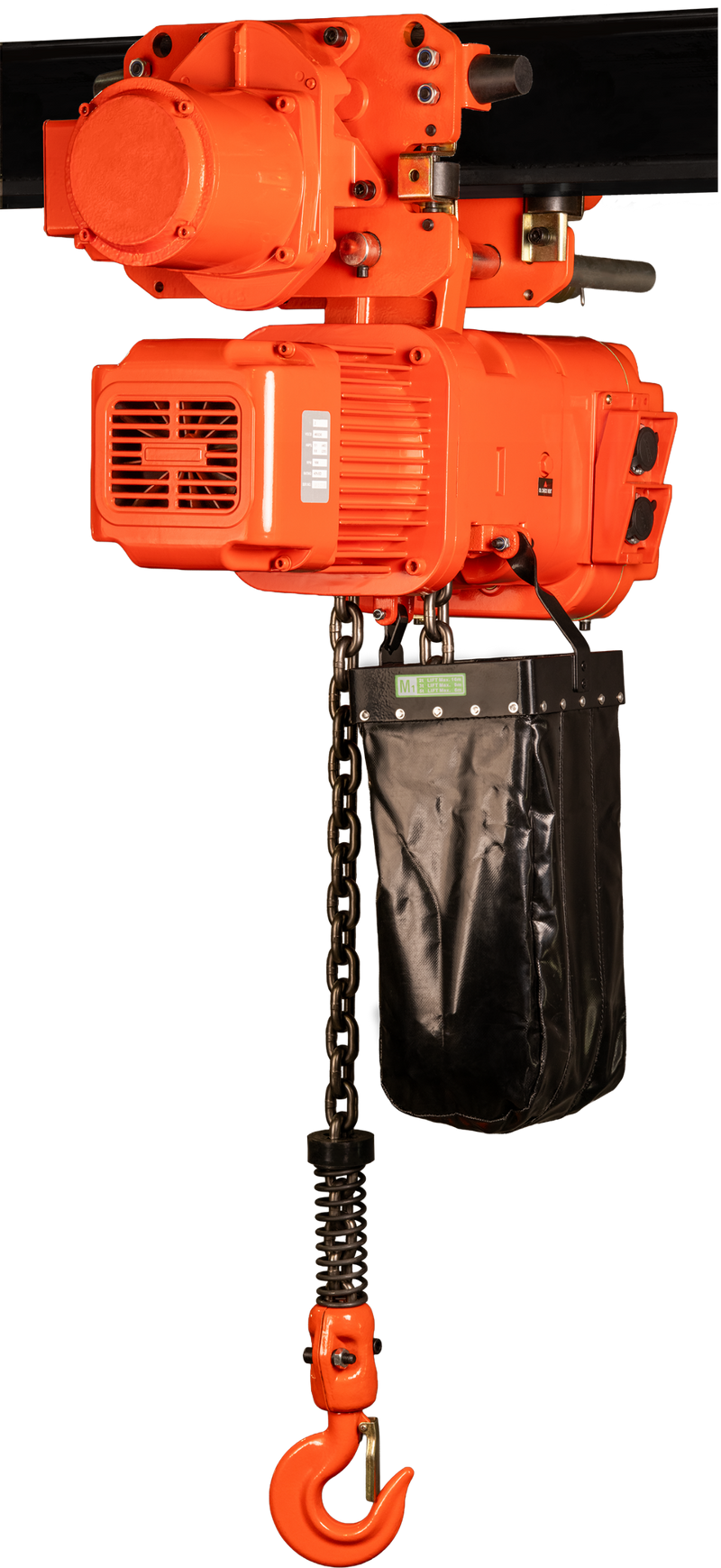 Bison 3 Phase, Electric Chain Hoist with Motorized Trolley, 20 Ft. 230v/460v  (1 - 5 Ton)