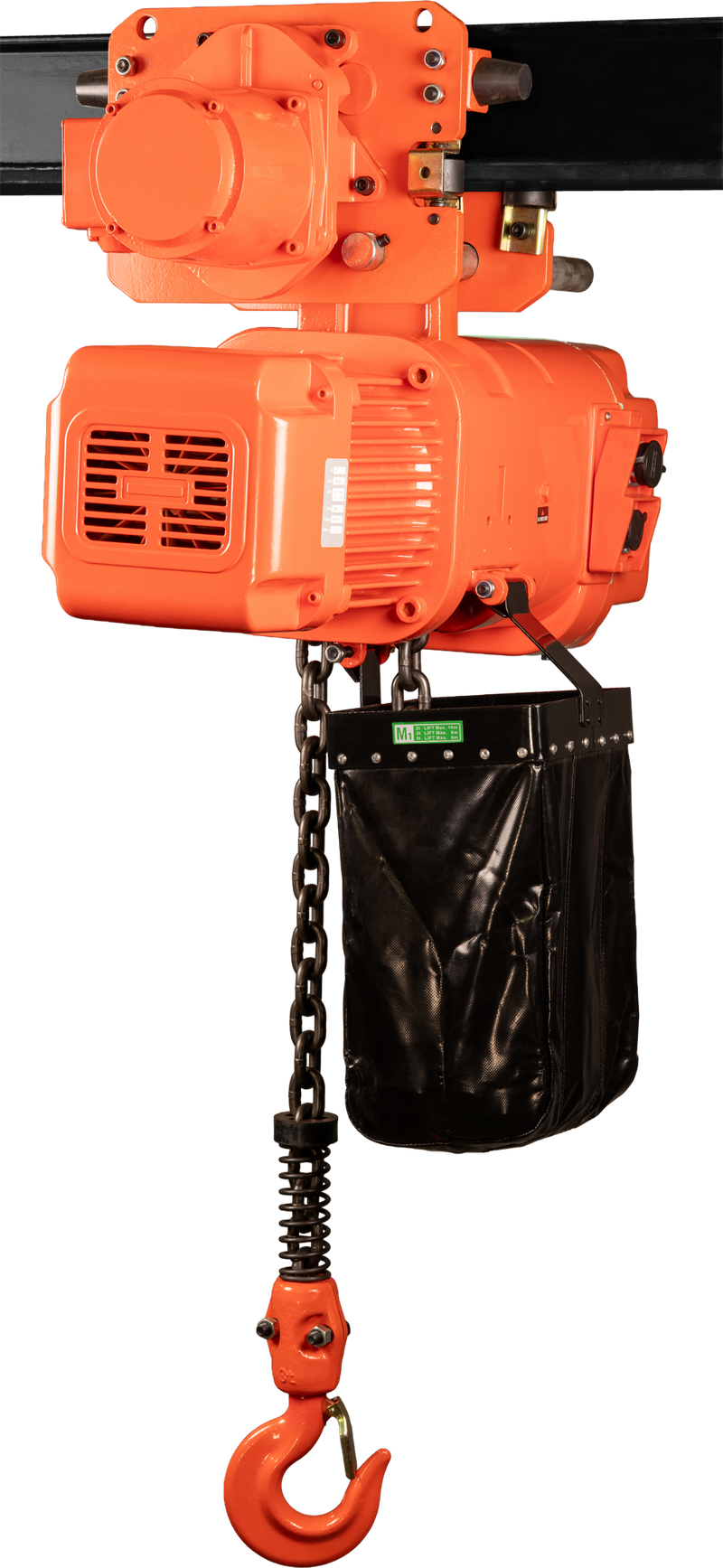 Bison 3 Phase, Electric Chain Hoist with Motorized Trolley, 20 Ft. 230v/460v  (1 - 5 Ton)