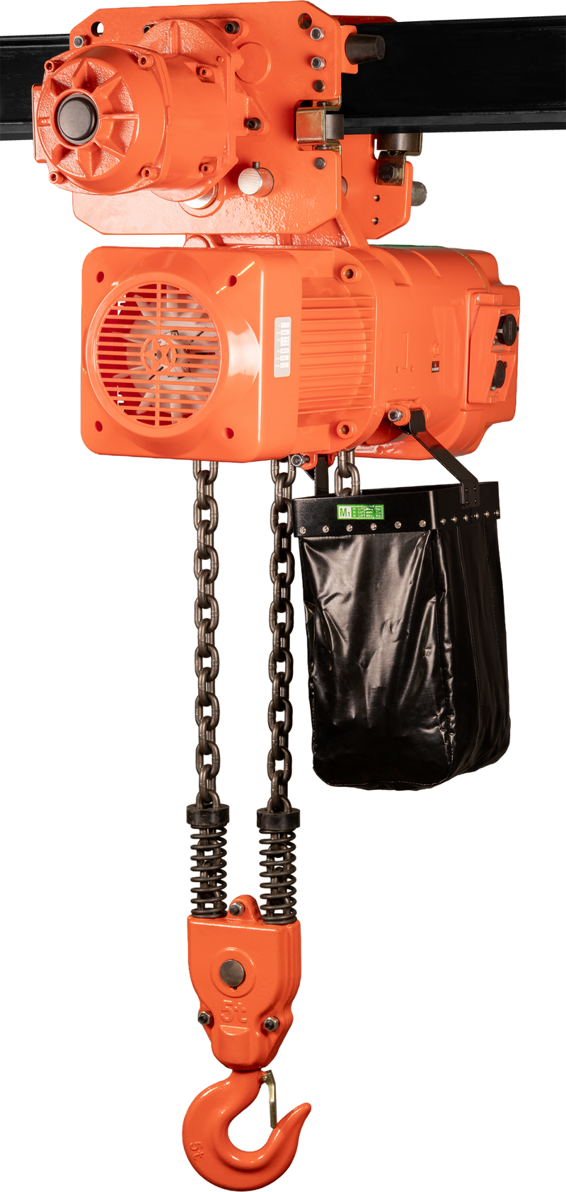 Bison 3 Phase, Electric Chain Hoist with Motorized Trolley, 20 Ft. 230v/460v  (1 - 5 Ton)