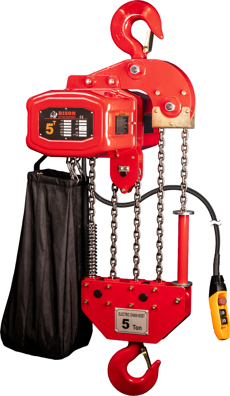 Bison Single Phase Electric Chain Hoist, 20 ft, 115/230v (1/4 - 5 Ton) FREE SHIPPING