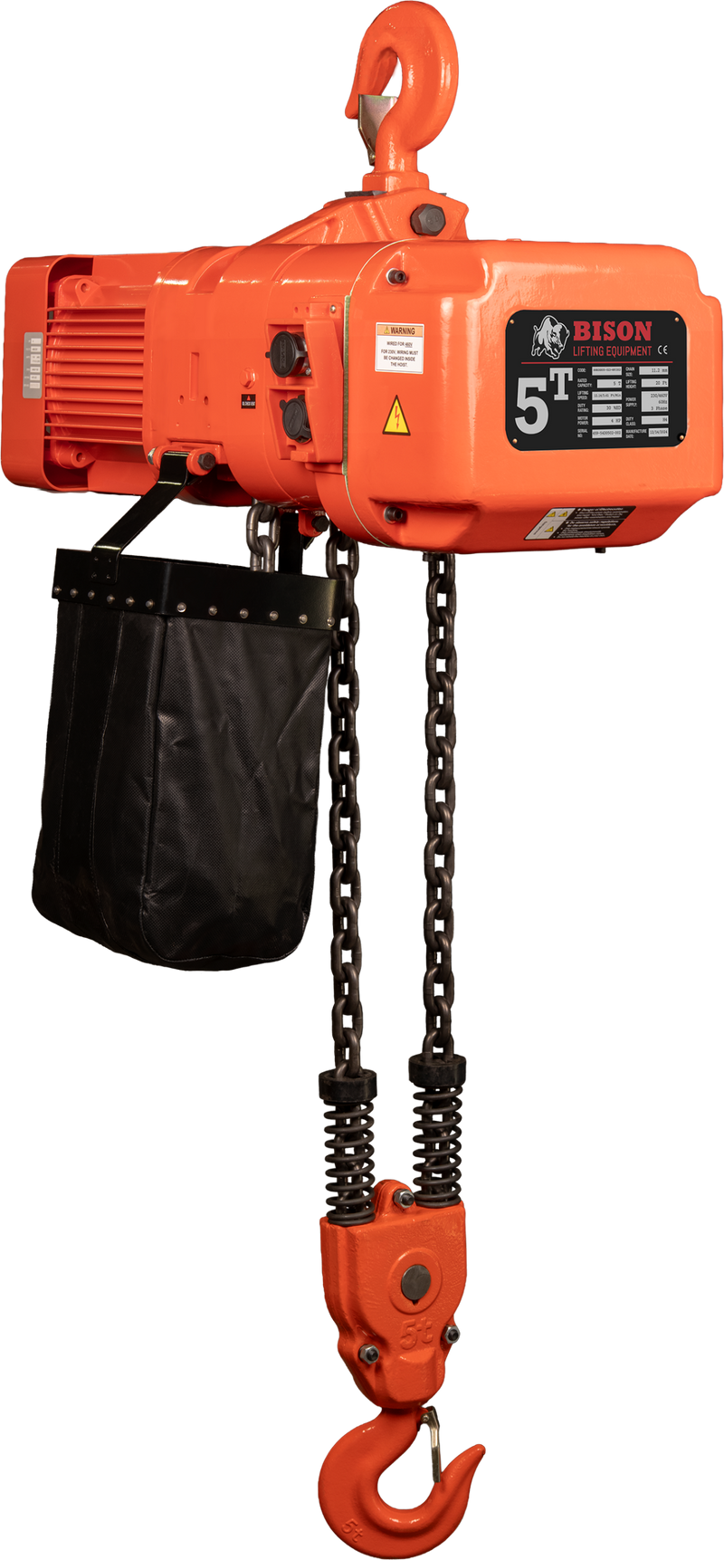 Bison 3 Phase, Electric Chain Hoist, 20 Ft. 230v/460v  (1 - 5 Ton)